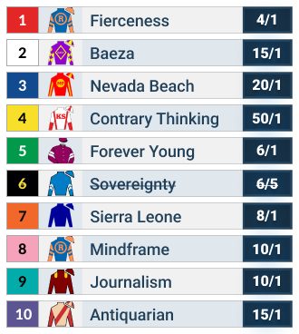 2025 Breeders' Cup Classic Odds table