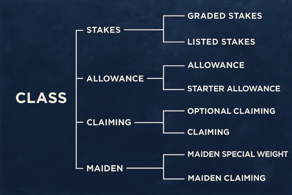 table listing horse racing types